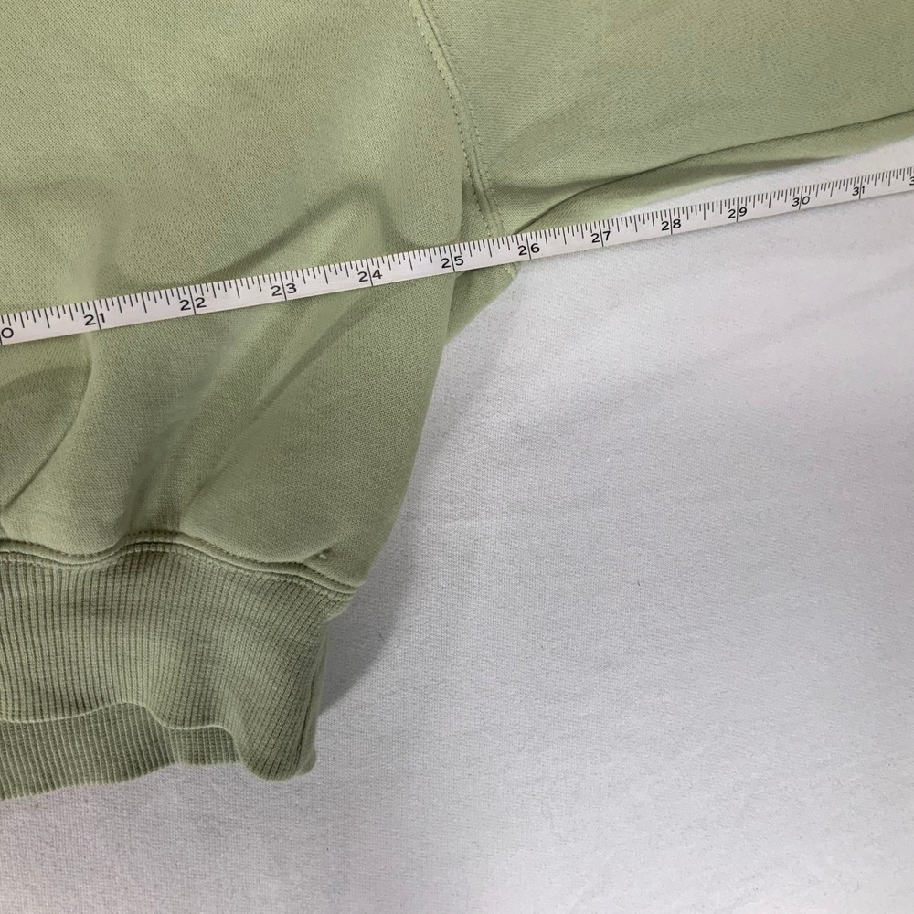 Nike Womens XL Sage Green Quarter Zip Cropped Fleece Sweatshirt DQ5838-334 - Picture 5 of 6
